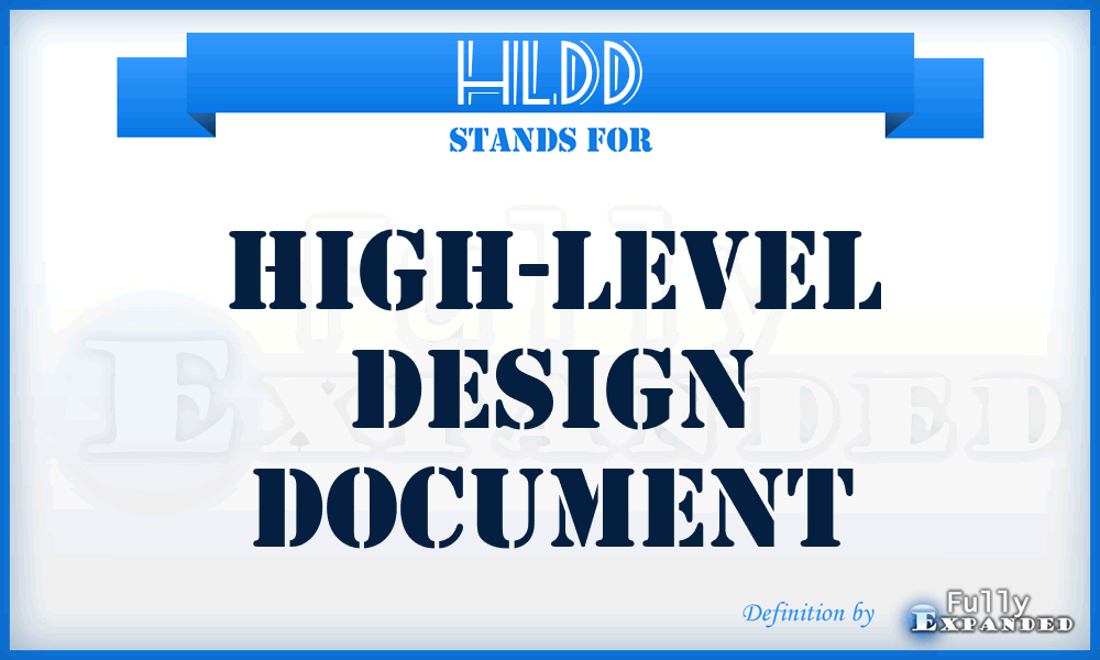 HLDD - High-Level Design Document