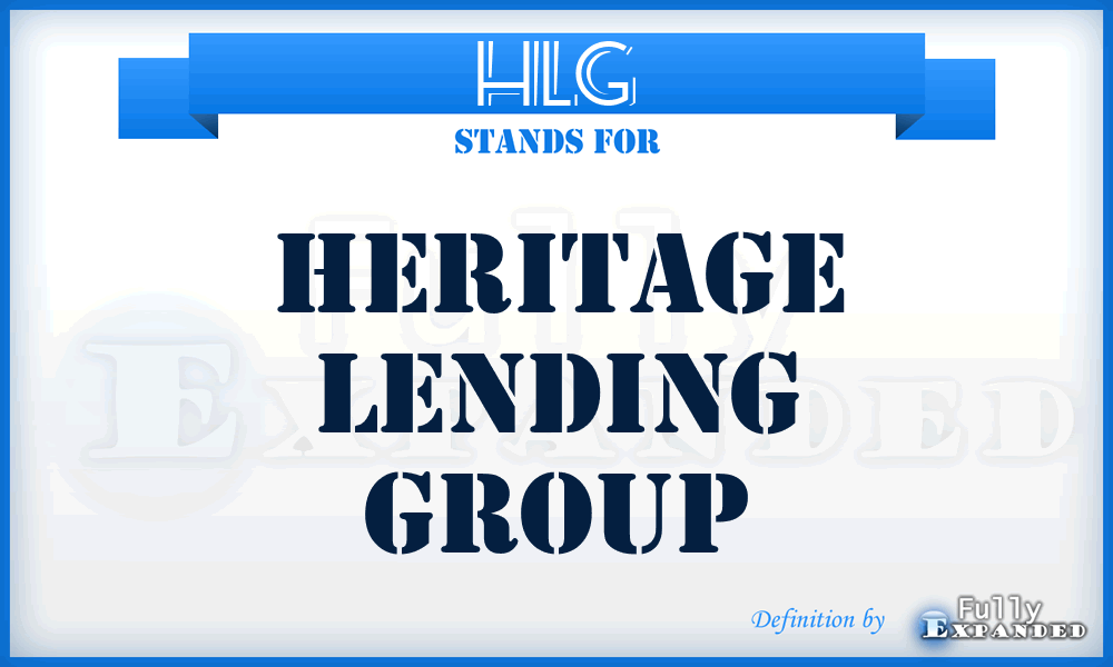 HLG - Heritage Lending Group