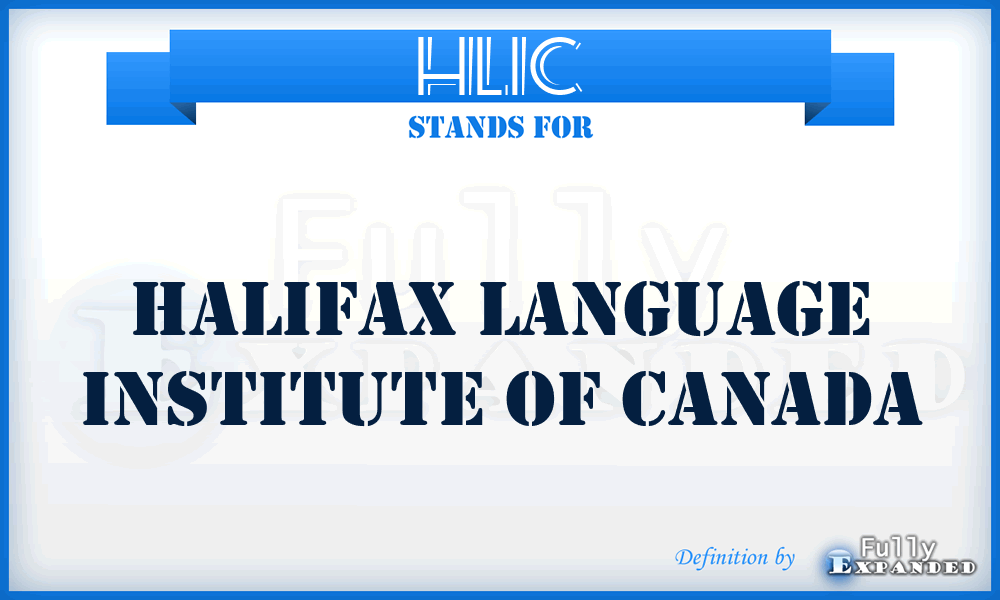 HLIC - Halifax Language Institute of Canada