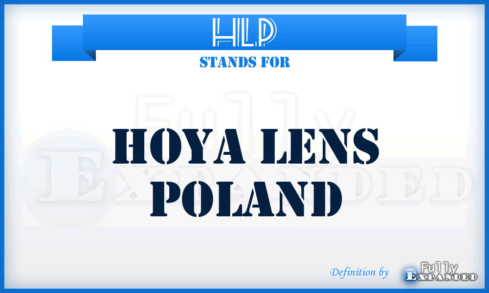 HLP - Hoya Lens Poland