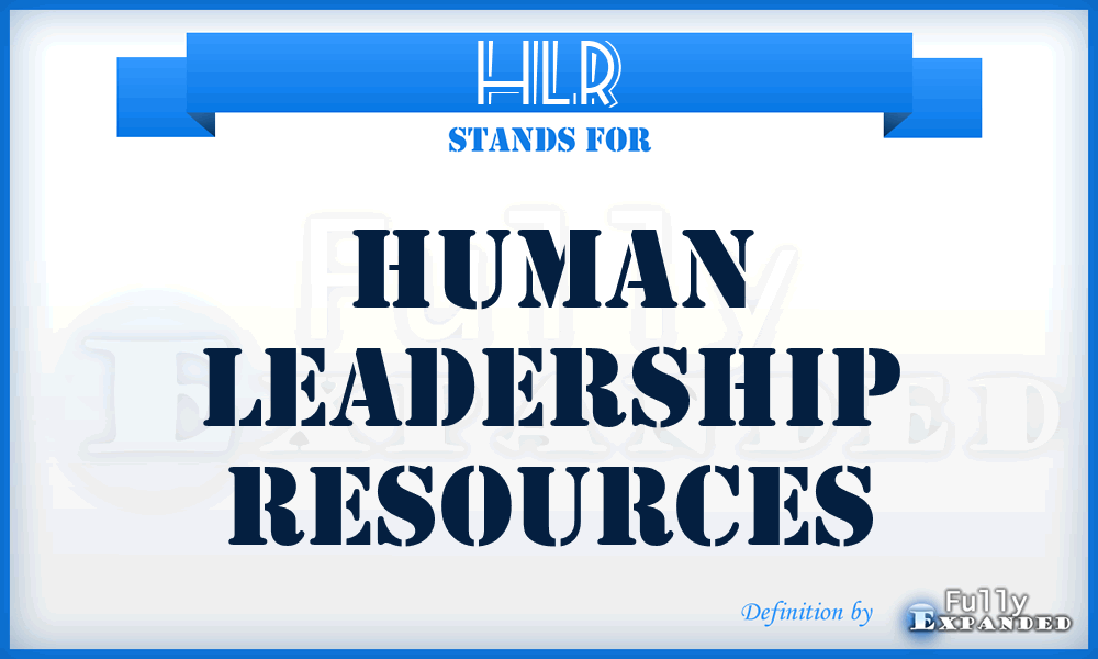HLR - Human Leadership Resources