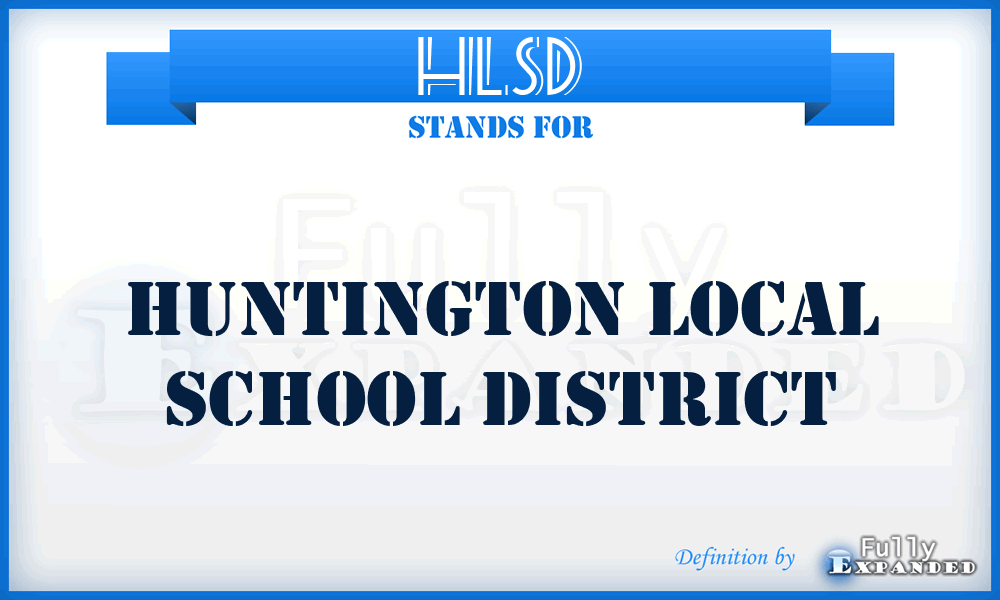 HLSD - Huntington Local School District