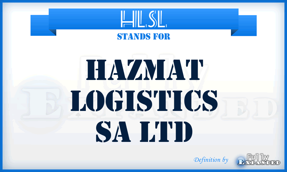 HLSL - Hazmat Logistics Sa Ltd