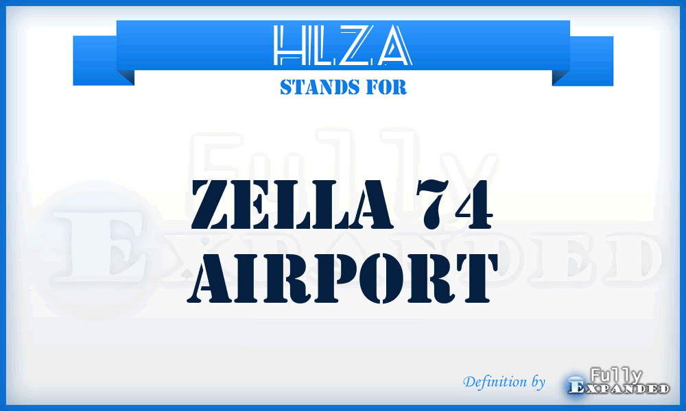 HLZA - Zella 74 airport