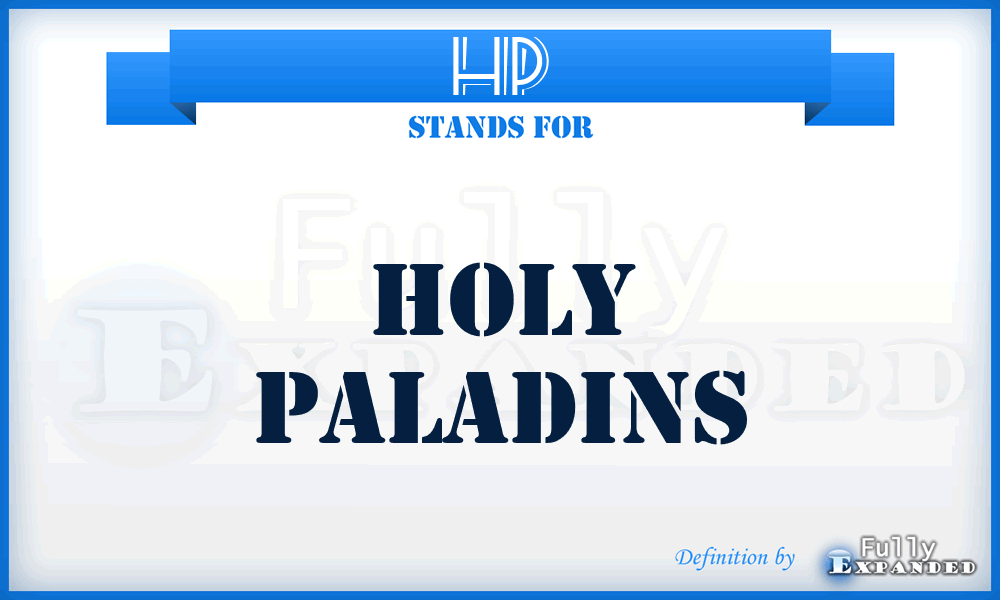 HP - Holy Paladins