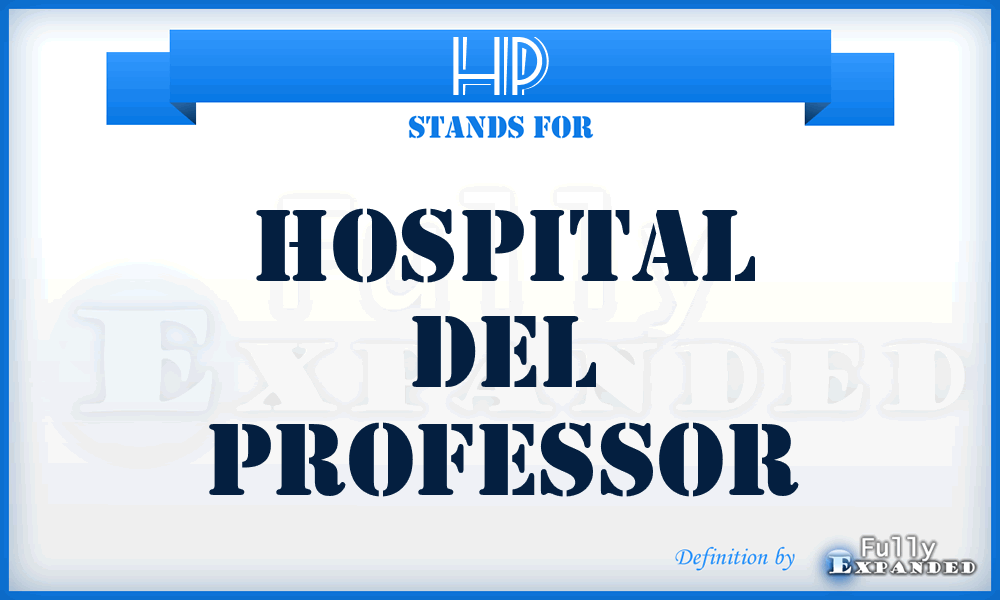 HP - Hospital del Professor