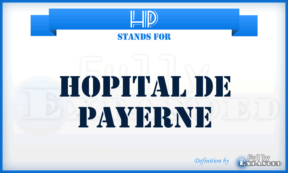 HP - Hopital de Payerne