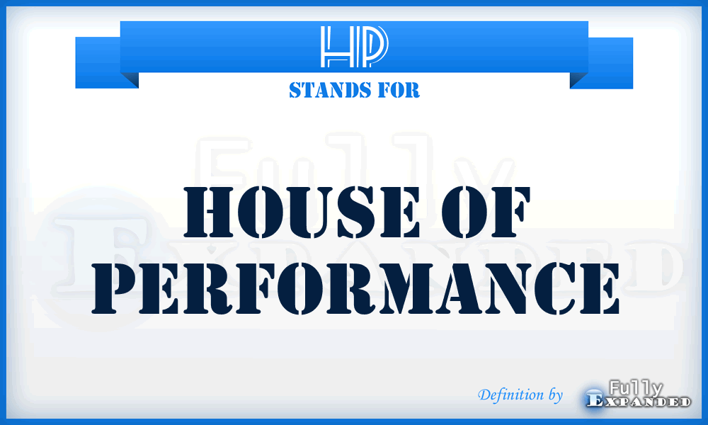 HP - House of Performance