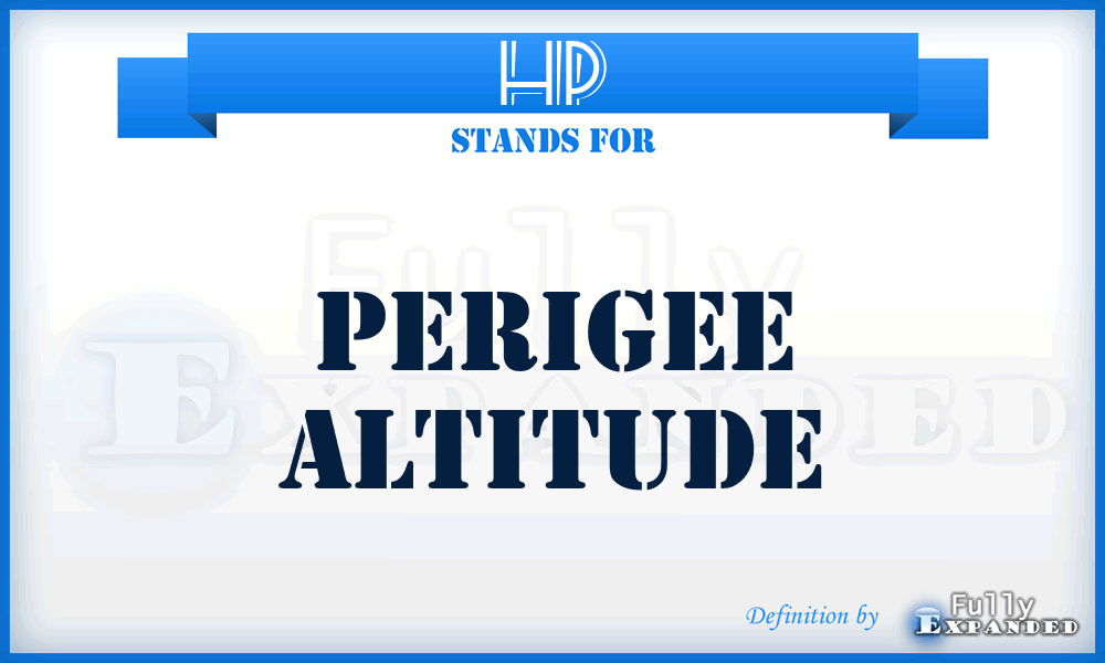 HP - Perigee Altitude