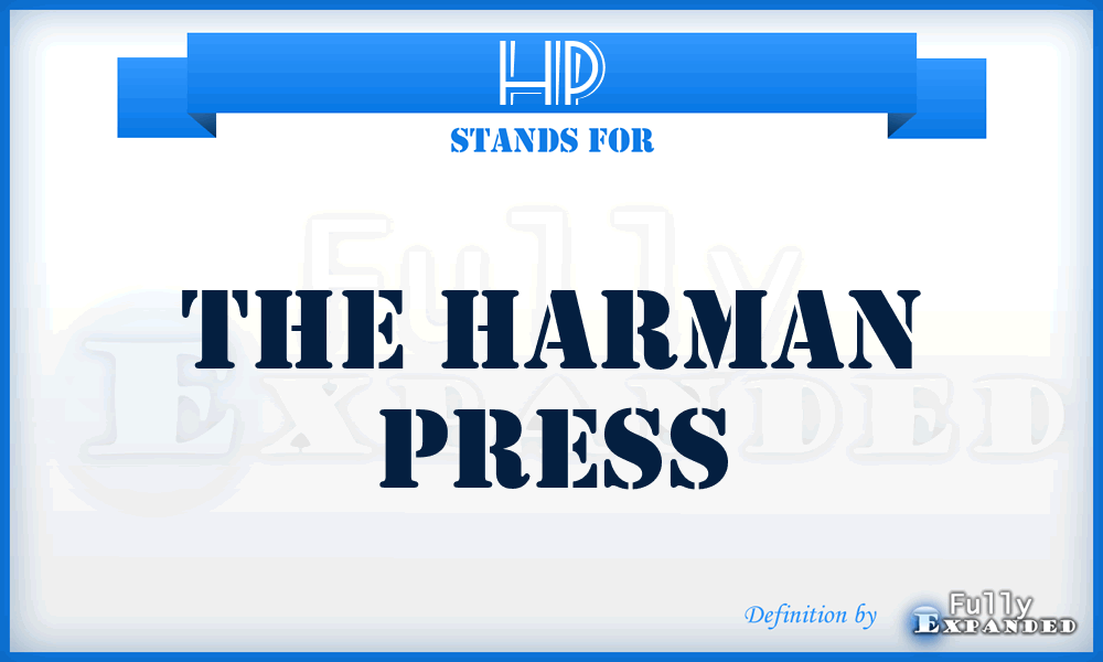 HP - The Harman Press