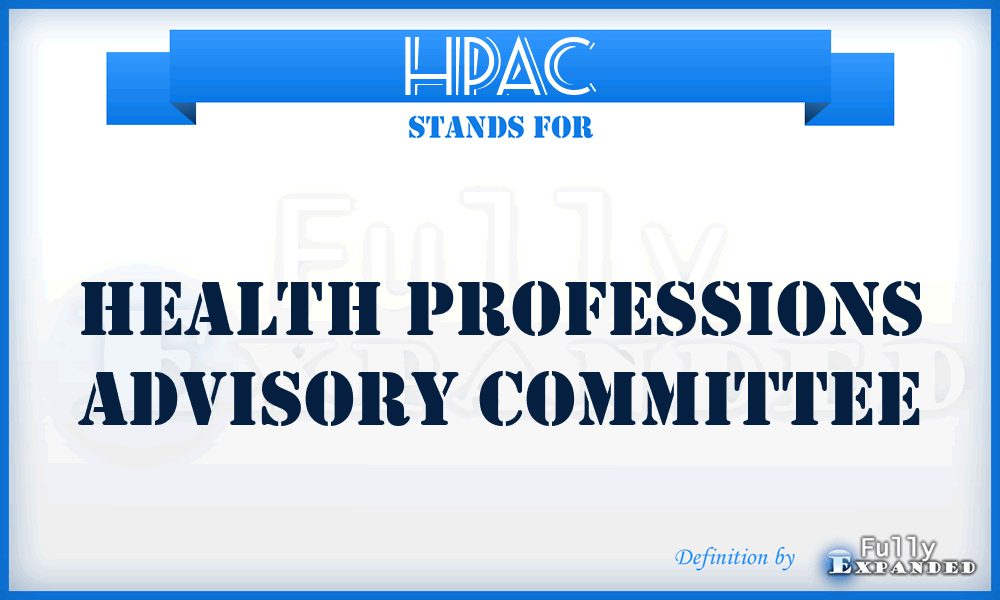 HPAC - Health Professions Advisory Committee