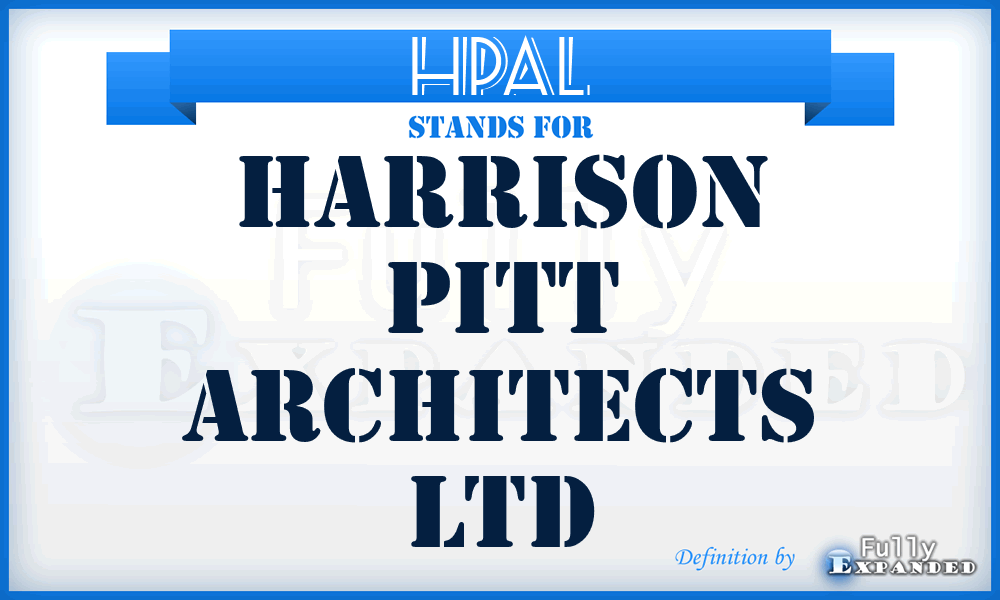 HPAL - Harrison Pitt Architects Ltd