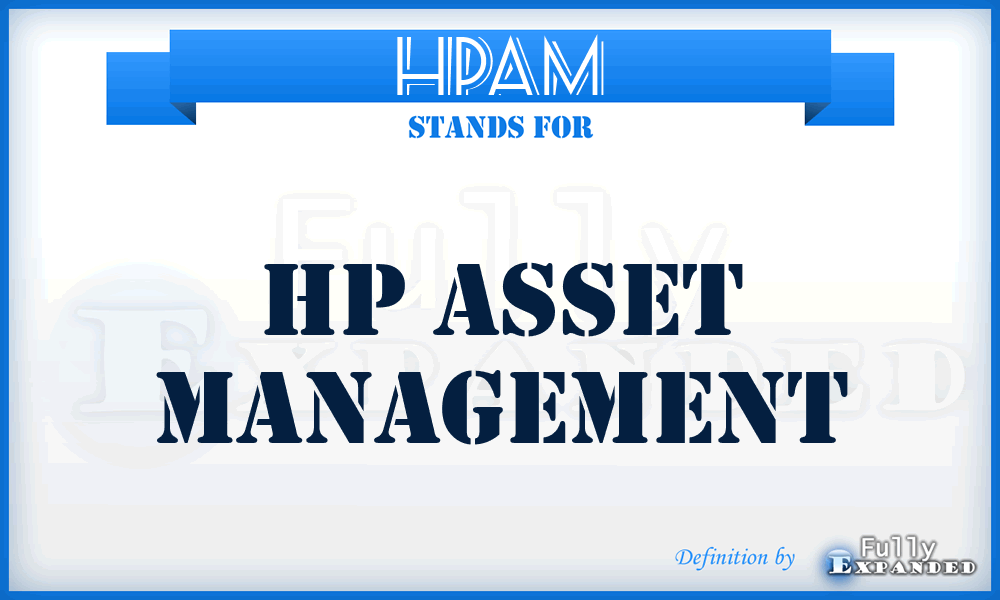 HPAM - HP Asset Management