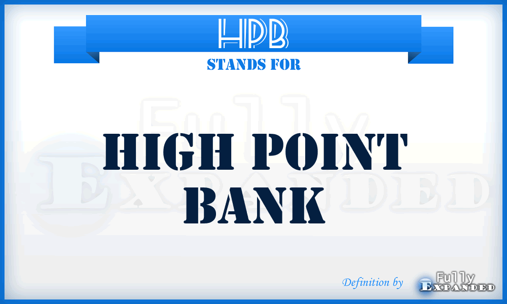 HPB - High Point Bank