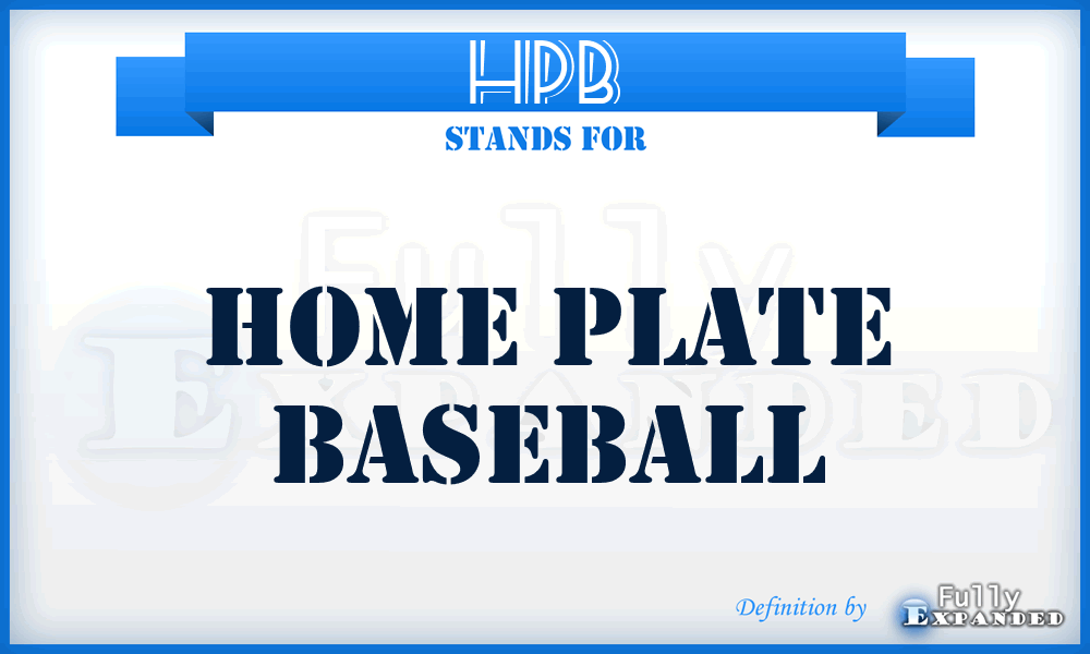 HPB - Home Plate Baseball