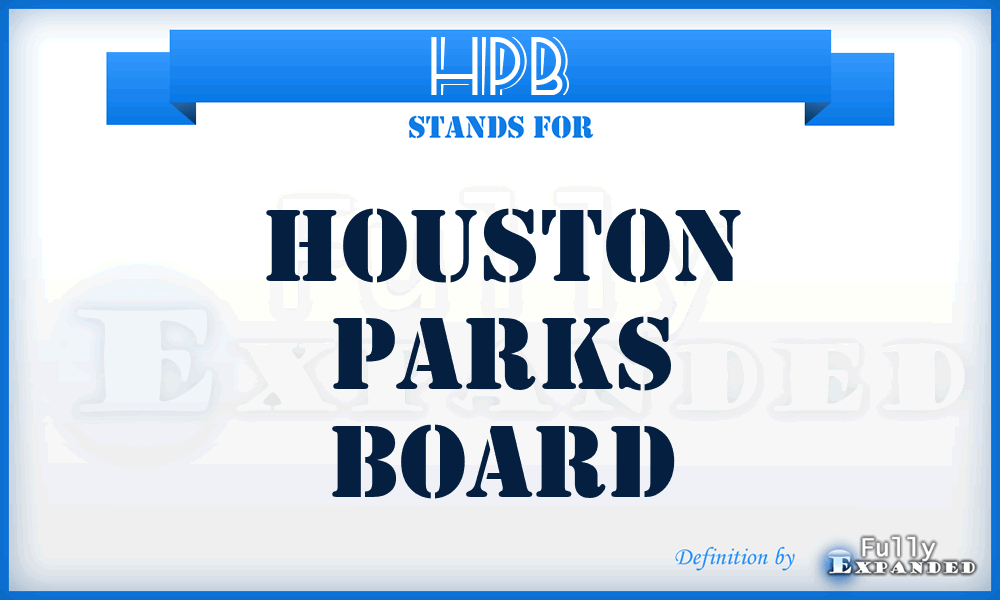 HPB - Houston Parks Board