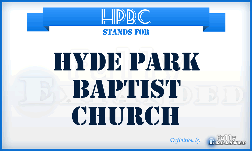 HPBC - Hyde Park Baptist Church