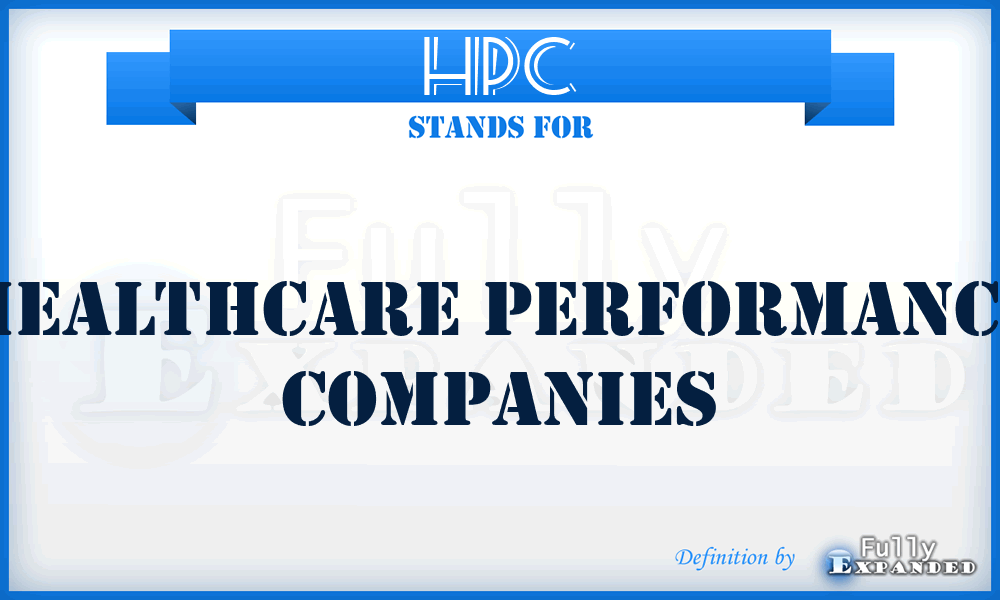 HPC - Healthcare Performance Companies