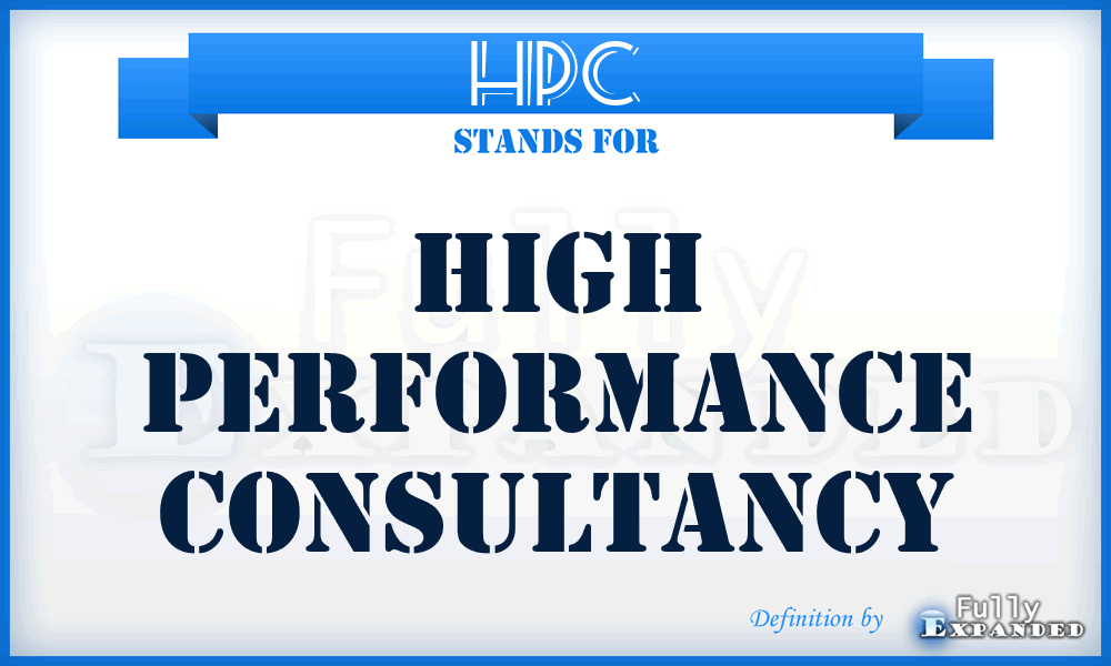 HPC - High Performance Consultancy