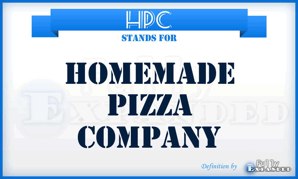 HPC - Homemade Pizza Company