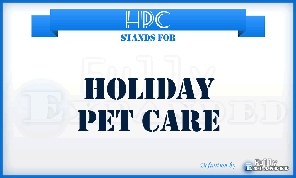 HPC - Holiday Pet Care