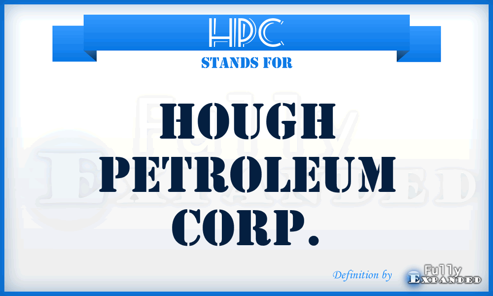 HPC - Hough Petroleum Corp.