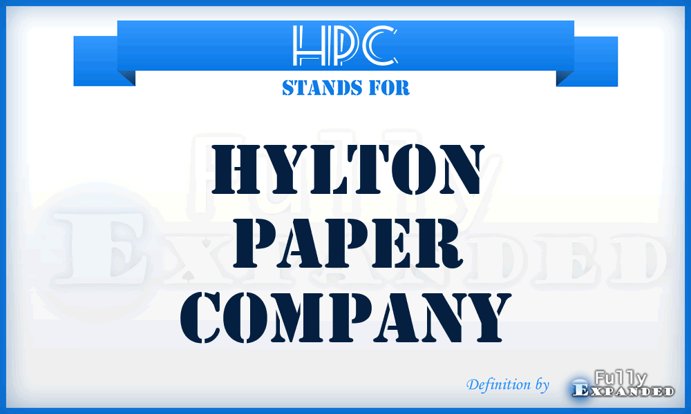 HPC - Hylton Paper Company