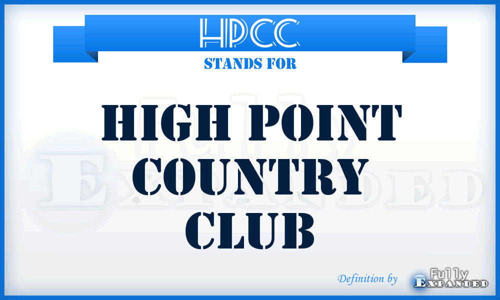 HPCC - High Point Country Club