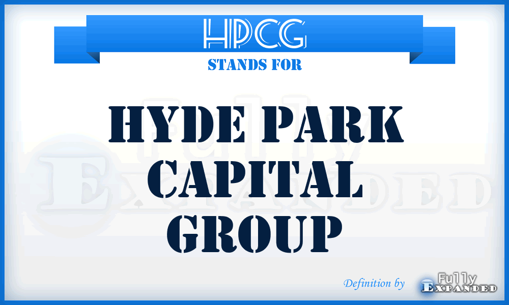 HPCG - Hyde Park Capital Group