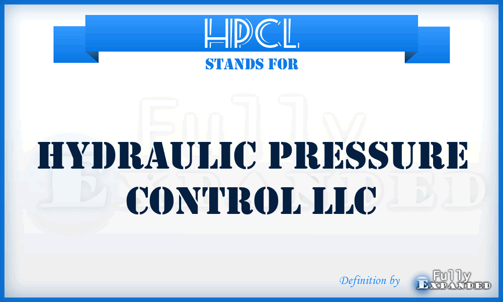 HPCL - Hydraulic Pressure Control LLC
