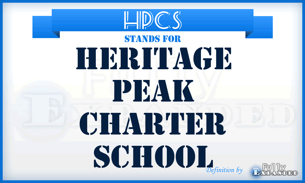 HPCS - Heritage Peak Charter School