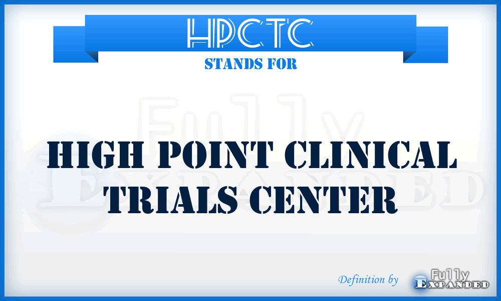 HPCTC - High Point Clinical Trials Center