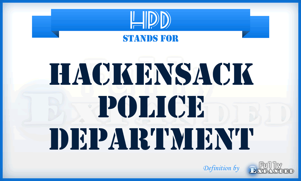 HPD - Hackensack Police Department