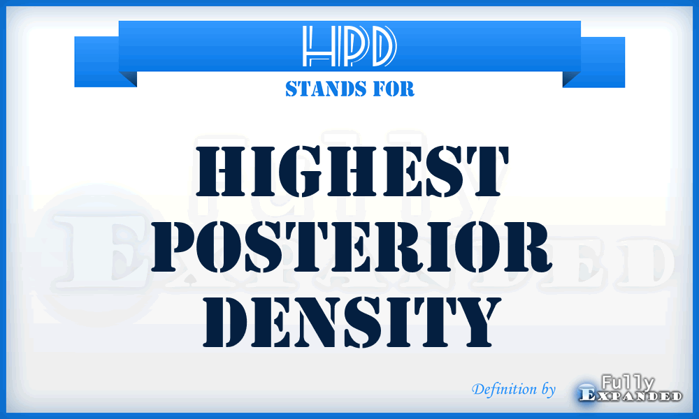 HPD - Highest Posterior Density