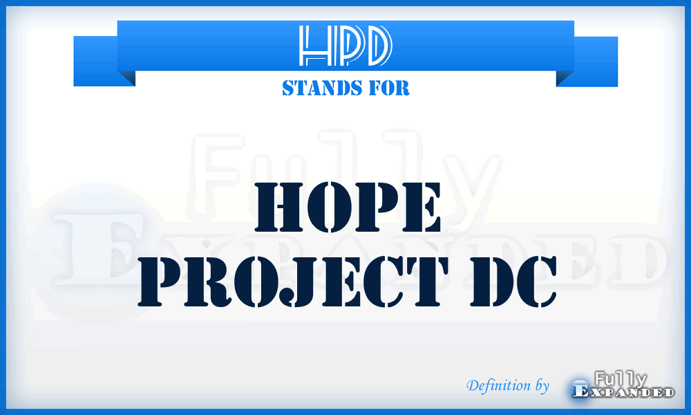 HPD - Hope Project Dc