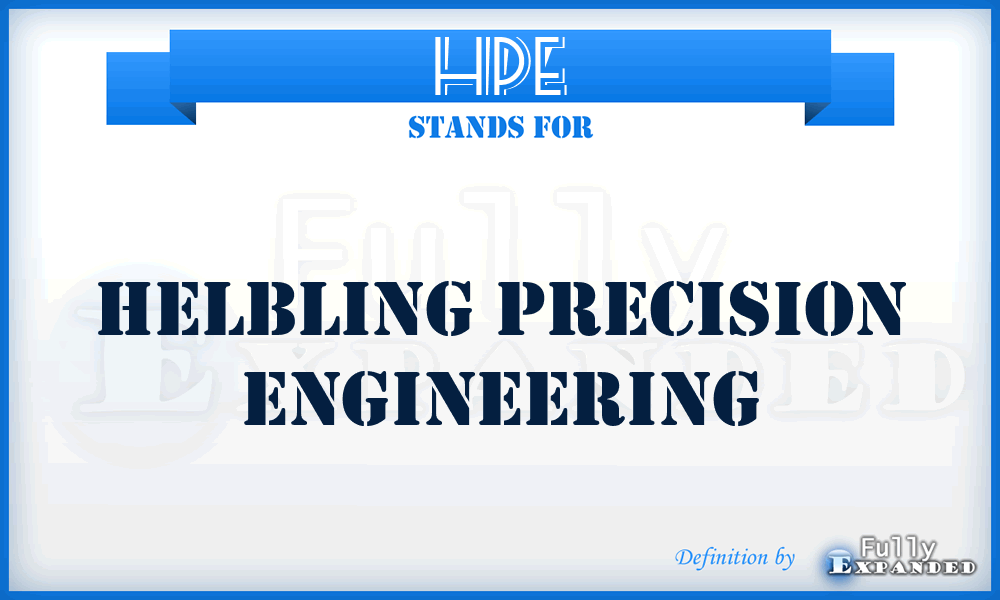 HPE - Helbling Precision Engineering