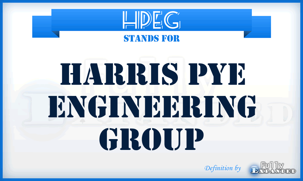 HPEG - Harris Pye Engineering Group