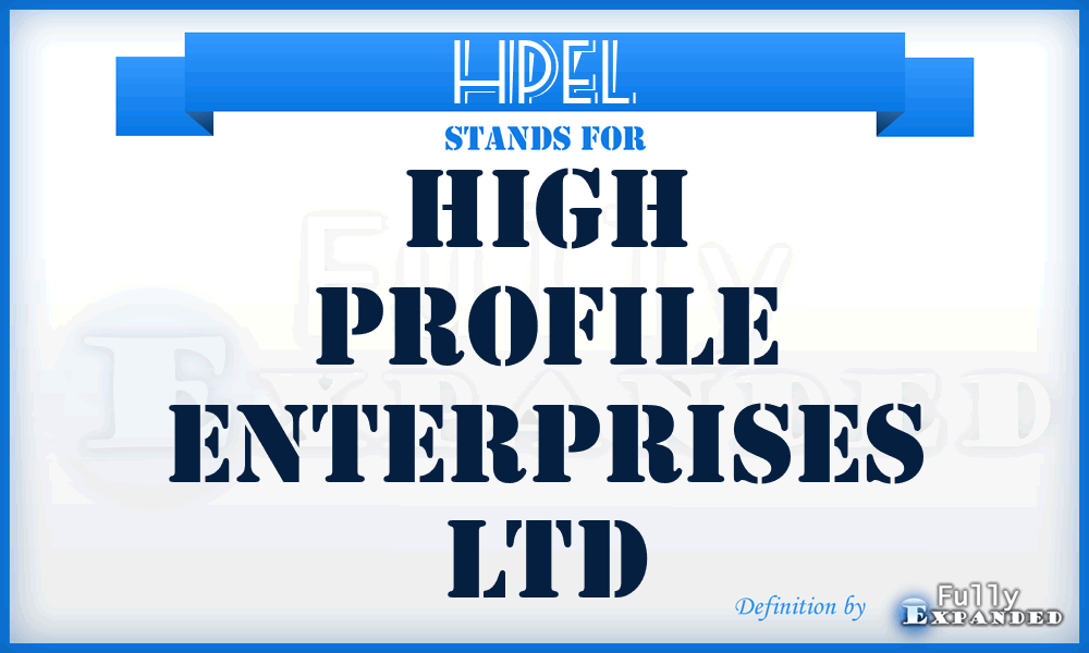 HPEL - High Profile Enterprises Ltd