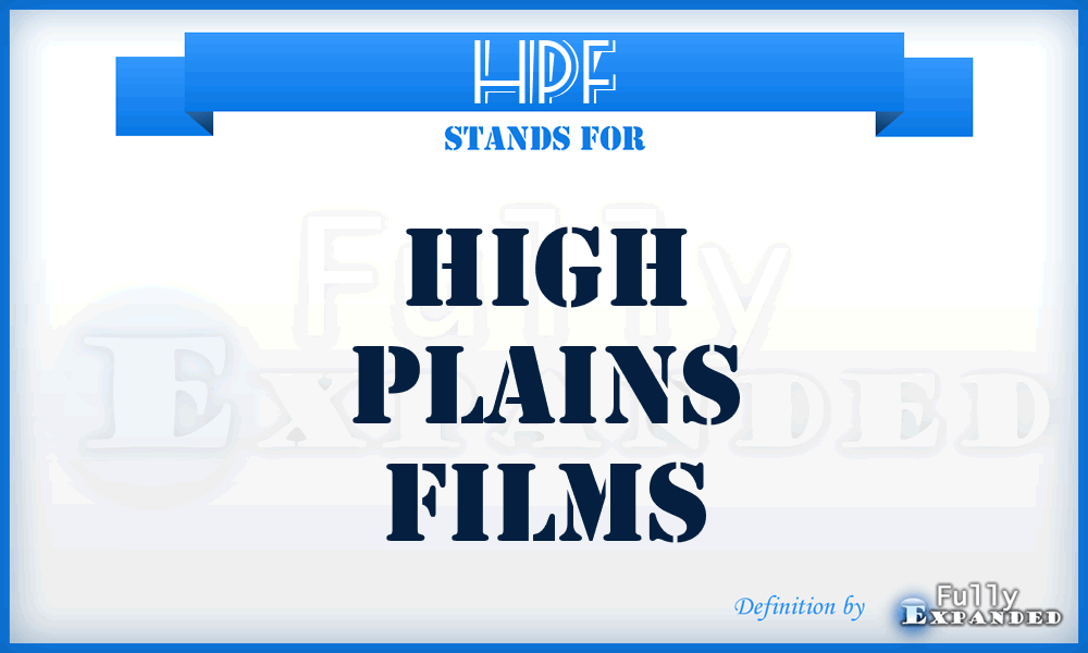 HPF - High Plains Films