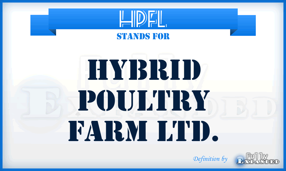 HPFL - Hybrid Poultry Farm Ltd.