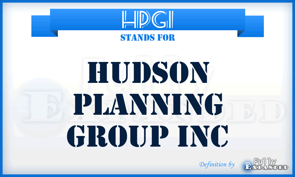 HPGI - Hudson Planning Group Inc