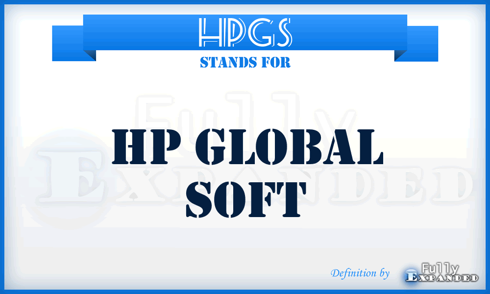 HPGS - HP Global Soft