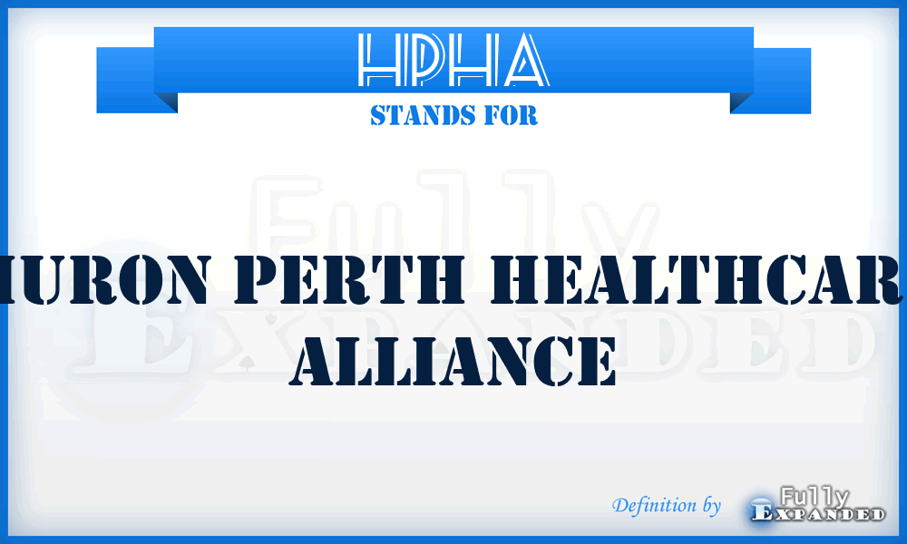 HPHA - Huron Perth Healthcare Alliance
