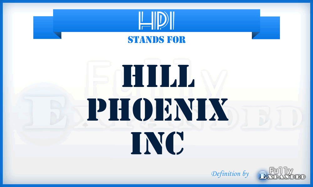 HPI - Hill Phoenix Inc