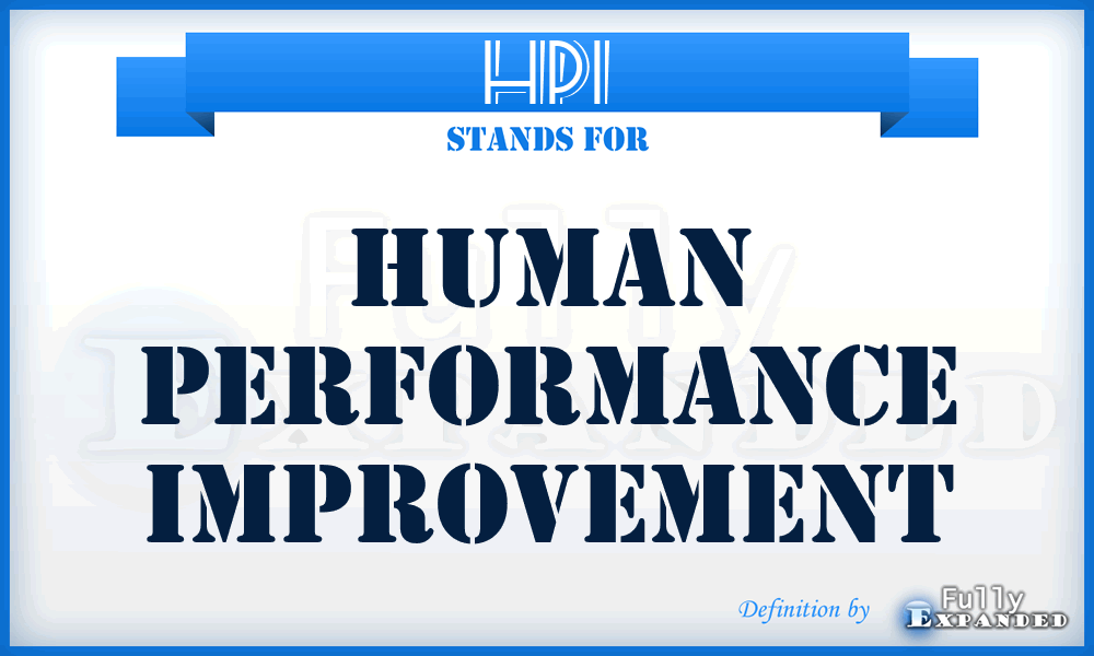 HPI - Human Performance Improvement