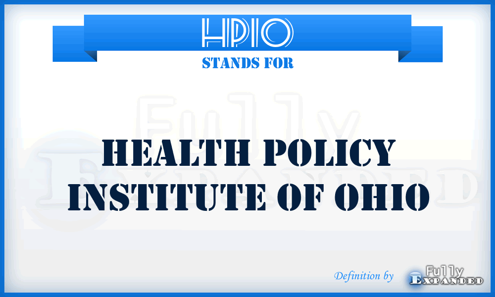 HPIO - Health Policy Institute of Ohio