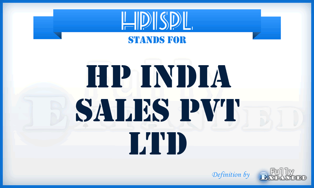 HPISPL - HP India Sales Pvt Ltd