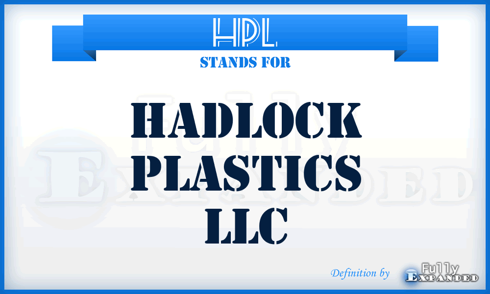 HPL - Hadlock Plastics LLC