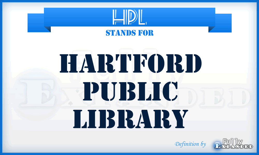 HPL - Hartford Public Library