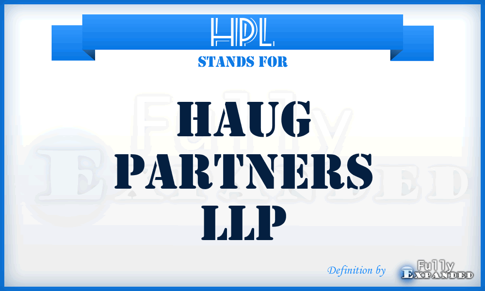 HPL - Haug Partners LLP